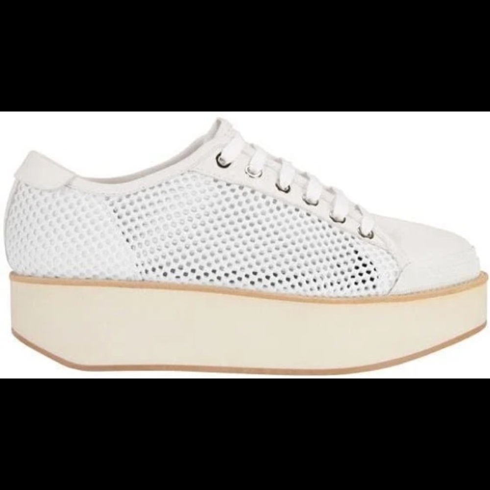 Flamingos Tatum Mesh Platform Sneaker White